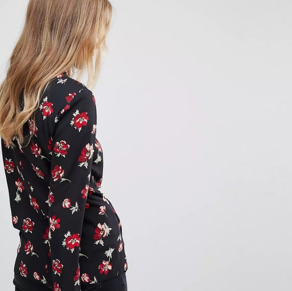 ASOS - Floral Cut-out Blouse - Picture 3 of 3